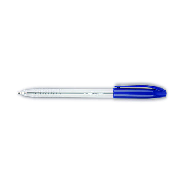 Q-Connect Grip Stick Ballpoint Pen Medium Blue (20 Pack) KF02458