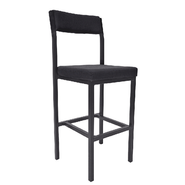 Desk Chairs Jemini High Stool with Back Rest Charcoal KF03311