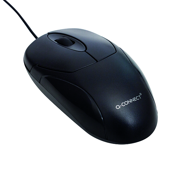 Wireless Q-Connect Black/Silver Scroll Wheel Mouse KF04368