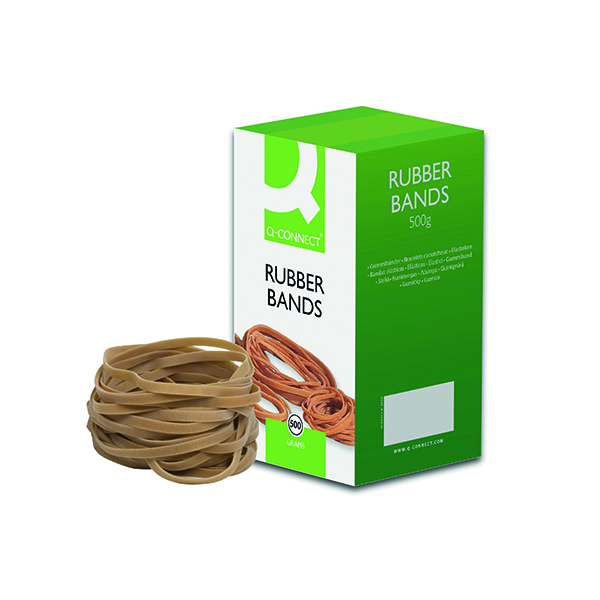 Rubber Bands Q-Connect Rubber Bands No.69 152.4 x 6.3mm 500g KF10554