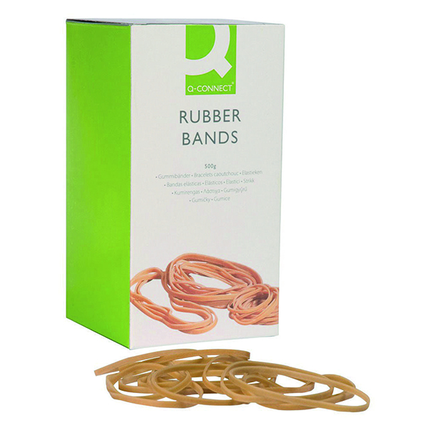 Rubber Bands Q-Connect Rubber Bands Assorted Sizes 100g KF10673