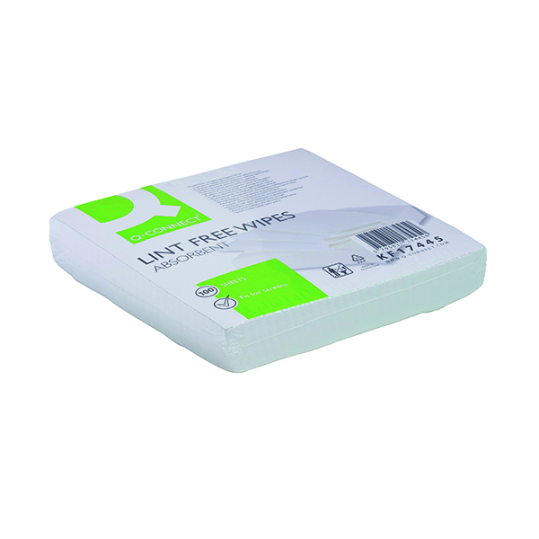 Q-Connect Lint Free Wipes 200 x 200mm (100 Pack) ALFW100QCA