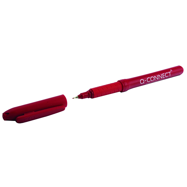 Q-Connect Red 0.4mm Fineliner Pen (10 Pack) KF25009