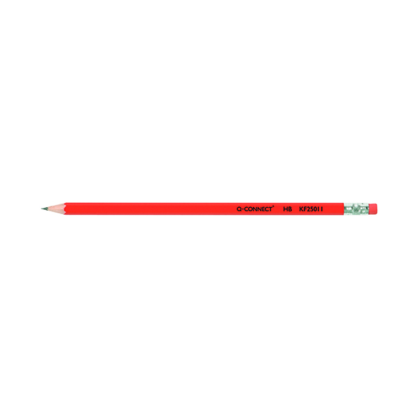 Black Lead Q-Connect HB Rubber Tipped Office Pencil (12 Pack) KF25011