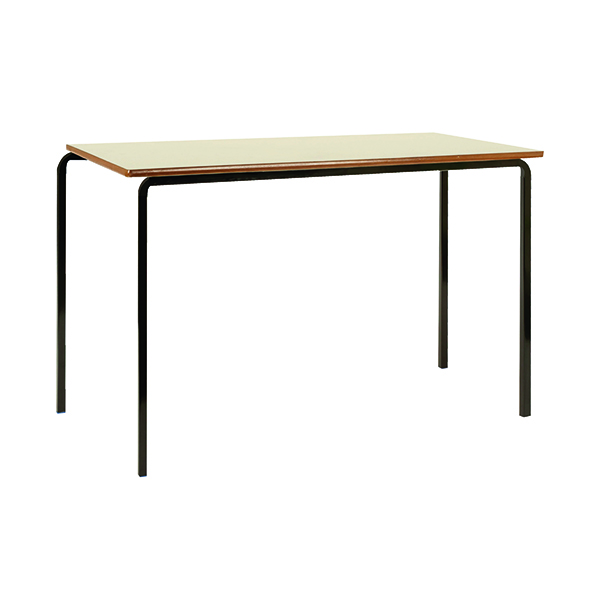 Jemini MDF Edged Class Table W1100 x D550 x H710mm Beech/Black (4 Pack) KF74552