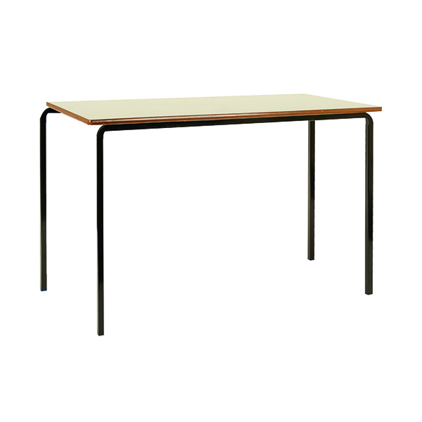 Jemini MDF Edged Class Table W1100 x D550 x H760mm Beech/Black (4 Pack) KF74554