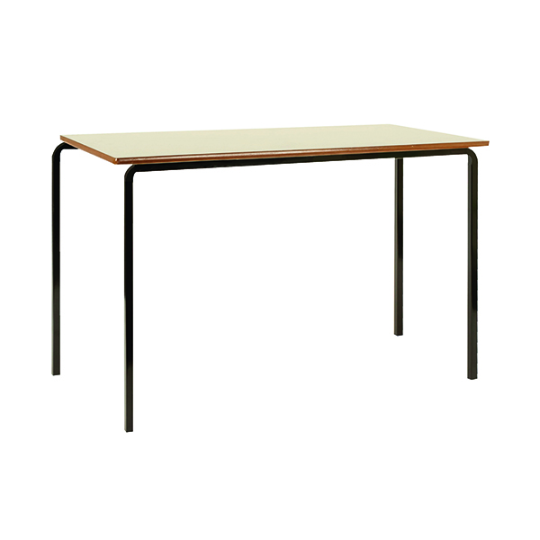 Jemini MDF Edged Class Table W1200 x D600 x H760mm Beech/Black (4 Pack) KF74555