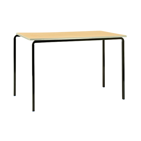 Jemini MDF Edged Class Table W1100 x D550 x H590mm Beech/Silver (4 Pack) KF74556