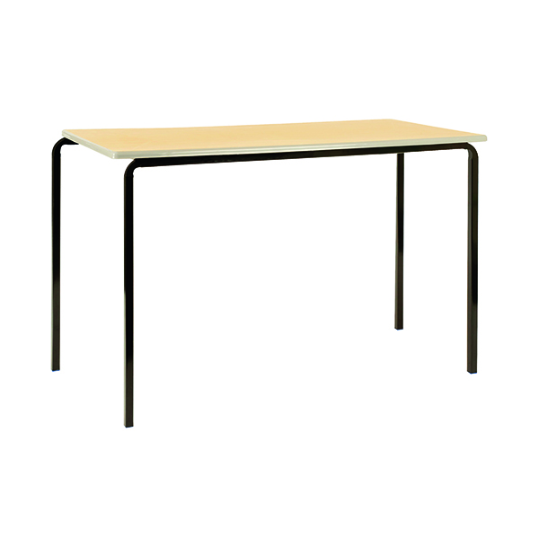 Jemini MDF Edged Class Table W1100 x D550 x H710mm Beech/Silver (4 Pack) KF74558