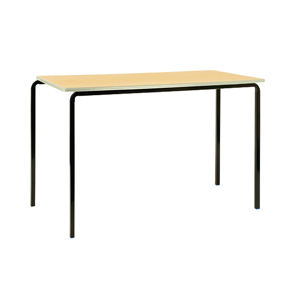 Jemini PU Edged Class Table W1100 x D550 x H710mm Beech/Black (4 Pack) KF74564