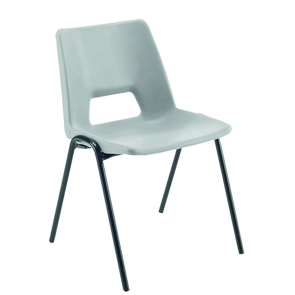 Jemini Polypropylene Stacking Chair Grey KF74960