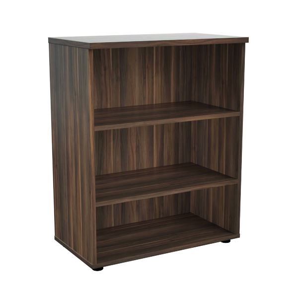 Up To 1200mm High Jemini 1000mm 1 Shelf Wooden Bookcase 450mm Depth Dark Walnut KF810162