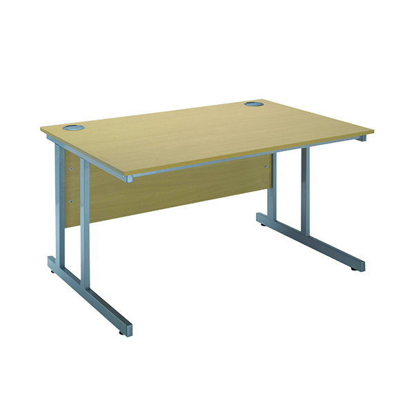 Rectangular Desks Serrion Ferrera Oak 1500mm Rectangular Cantilever Desk KF838518