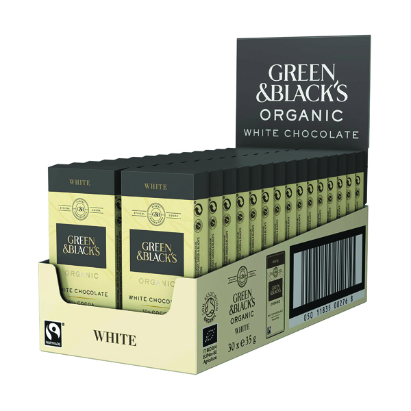 Green & Black's 35g White Chocolate (30 Pack) 611637