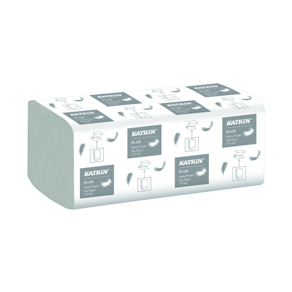 Katrin Plus Zig Zag 2-Ply White 200 Sheets (20 Pack) 35311