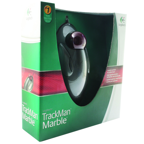 Wireless Logitech Marble Trackball Optical Mouse 08 USB 910-000808