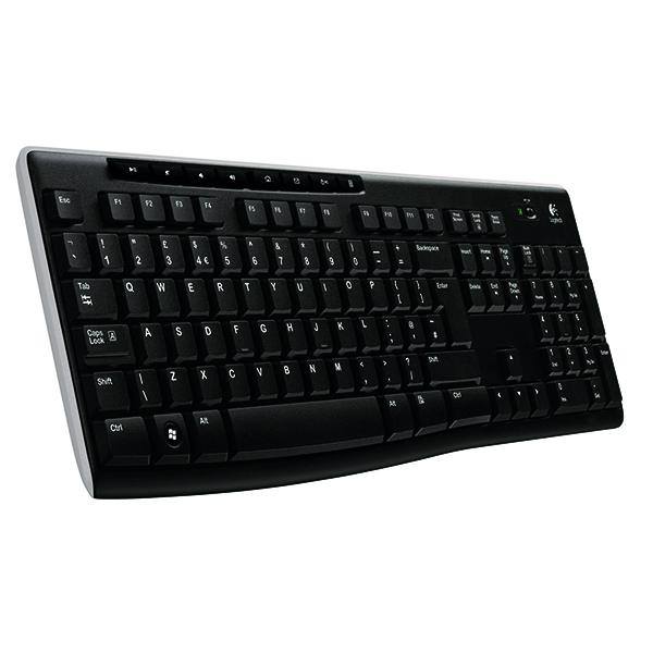 Wired Logitech Black K270 Wireless Keyboard UK Layout 920-003745