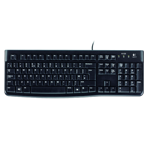 Wired Logitech Black K120 Business Keyboard 920-002524