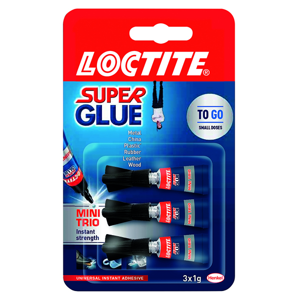 Strong Glues Loctite Super Glue Mini Trio 1g (3 Pack) 1623763