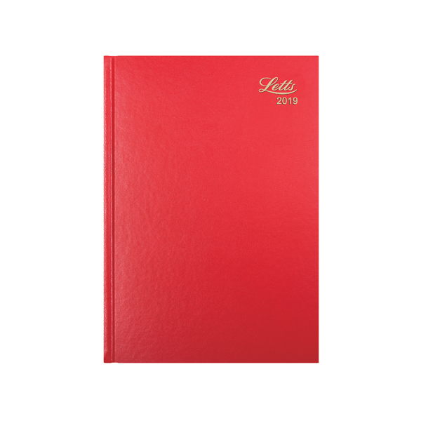 Diaries Letts Business Diary A5 Week to View 2019 Red 19-T31XRD