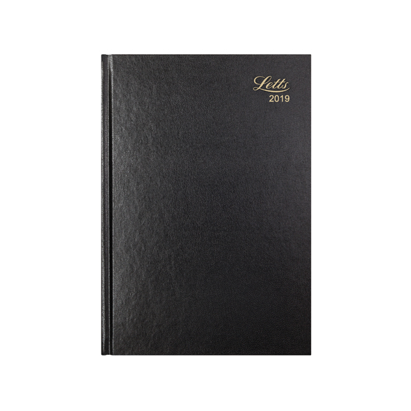 Diaries Letts Business Diary A4 Week to View 2019 Black 19-T31ZBK