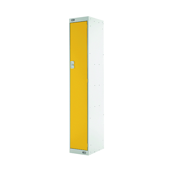 Single Compartment Locker D300mm Yellow Door MC00006