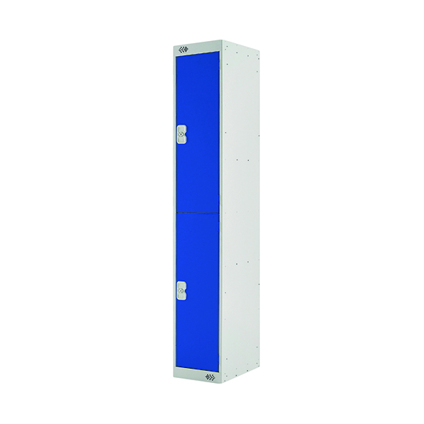 Two Compartment Locker D300mm Blue Door MC00007