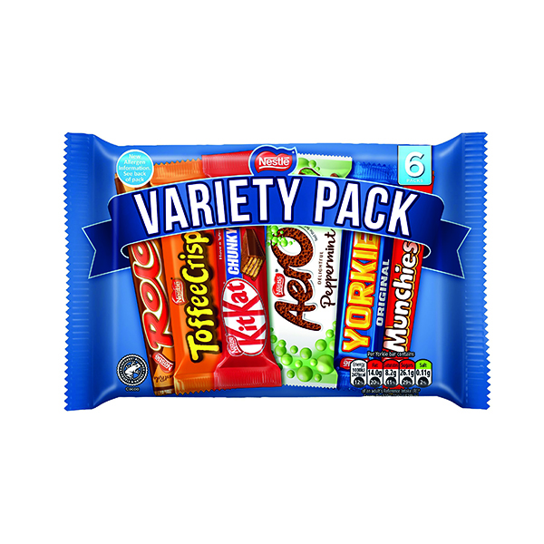 Nestle Variety 6 Pack Chocolate Bars 264g 12297992