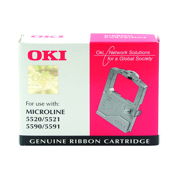 Oki Black Fabric Ribbon For Microline 5500 01126301