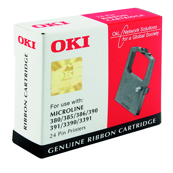 Oki Black Fabric Ribbon For Microline 390/391 9002309