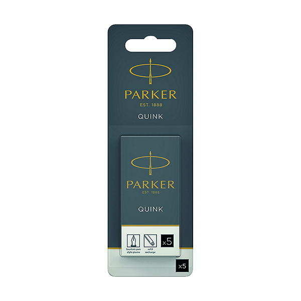 Parker Black Quink Permanent Ink Cartridge 12x5 (60 Pack) S0881570