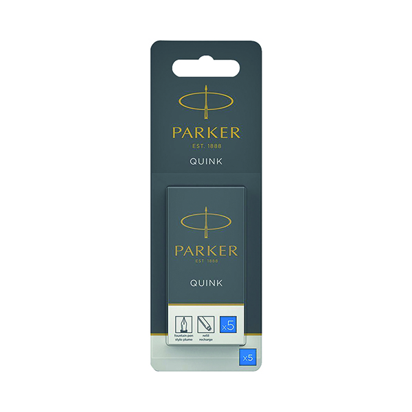 Cartridge Parker Blue Quink Permanent Ink Cartridge 12x5 (60 Pack) S0881580
