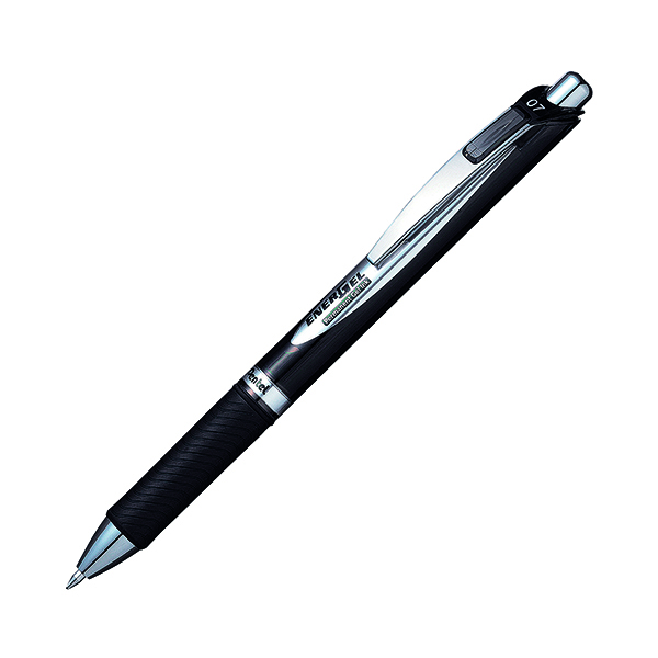 Pentel EnerGel Permanent Security Pen Medium Black  (12 Pack) BLP77-AX