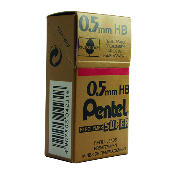 Pentel 0.5mm HB Mechanical Pencil Lead (144 Pack) C505-HB