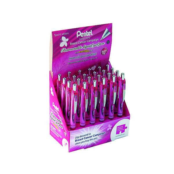 Pentel EnerGel Xm Limited Edition Breast Cancer Campaign (24 Pack) BL77P/2D