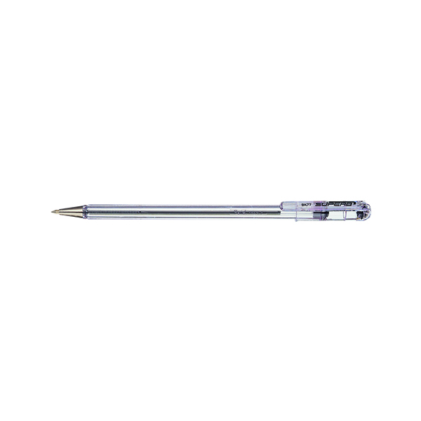 Pentel Superb Ballpoint Pen Fine Black (12 Pack) BK77-A