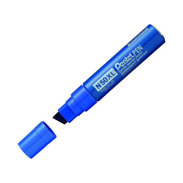 Pentel N50XL Marker Chisel Tip Blue (6 Pack) N50XL-C