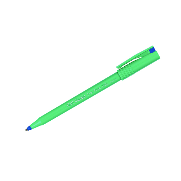 Pentel Ball Rollerball Pen Medium Blue (12 Pack) R50-C