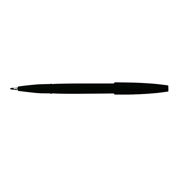 Pentel Fibre Tip Black Sign Pen (12 Pack) S520-A