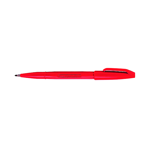 Pentel Sign Pen Fibre Tip Red (12 Pack) S520-B