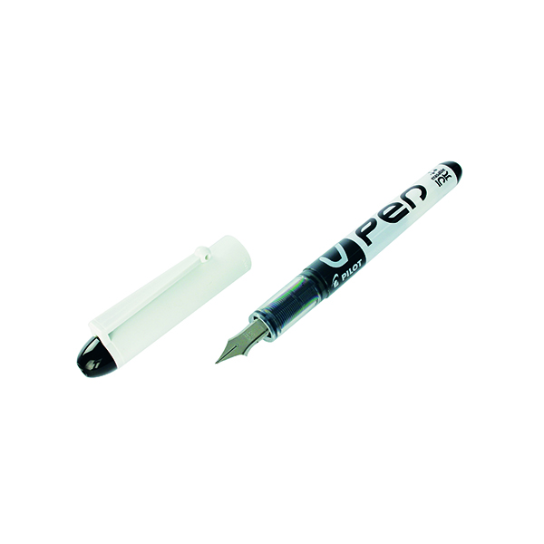 Fountain Pens Pilot Black Ink/White Barrel VPen Disposable Fountain Pen (12 Pack) SV4W01