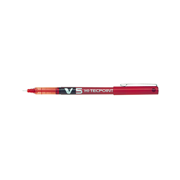 Pilot V5 Hi-Tecpoint Ultra Rollerball Pen Extra Fine Red (12 Pack) BXV502