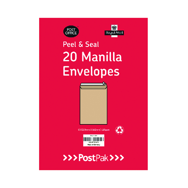 Postpak C4 Peel and Seal Manilla Envelopes (200 Pack) 9730466