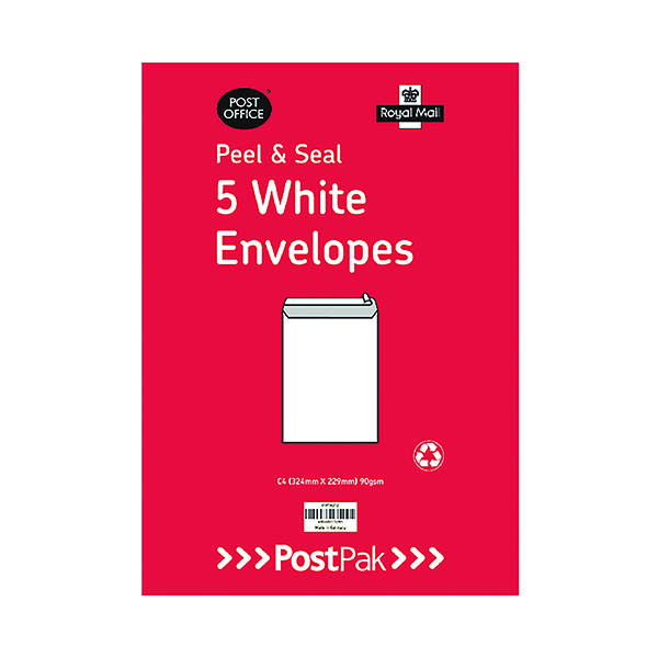 Envelopes C4 Peel & Seal White 90gsm (200 Pack) POF27429