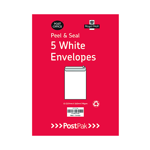 Envelopes C5 Peel & Seal White 90gsm (250 Pack) POF27431