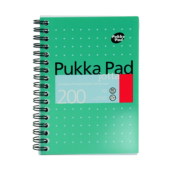 Pukka Pad Ruled Wirebound Mettalic Jotta Notepad 200 Pages A6 (3 Pack) JM036