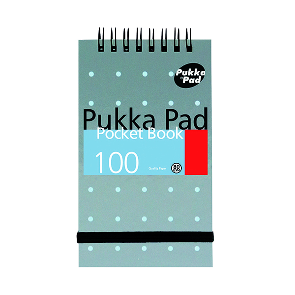 Pukka Pad Ruled Wirebound Metallic Pocket Notebook 100 Pages A7 (6 Pack) 6254-MeT