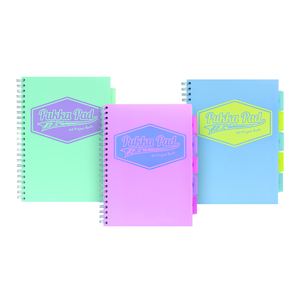 Pukka Pad Pastel Project Book A4 (3 Pack) 8630-PST