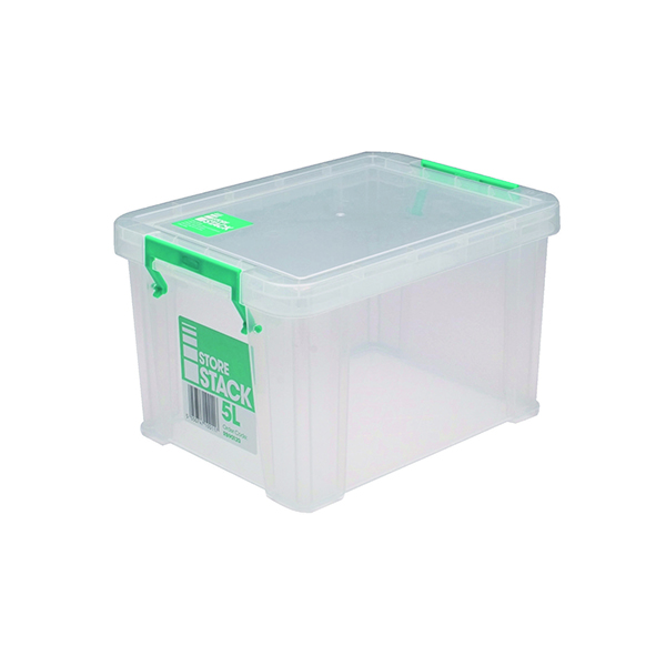 Boxes StoreStack 5 Litre Clear W260xD190xH150mm Store Box RB90120