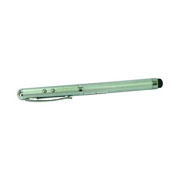 Rolson 4-in-1 Laser Pointer Pen Silver 1230082